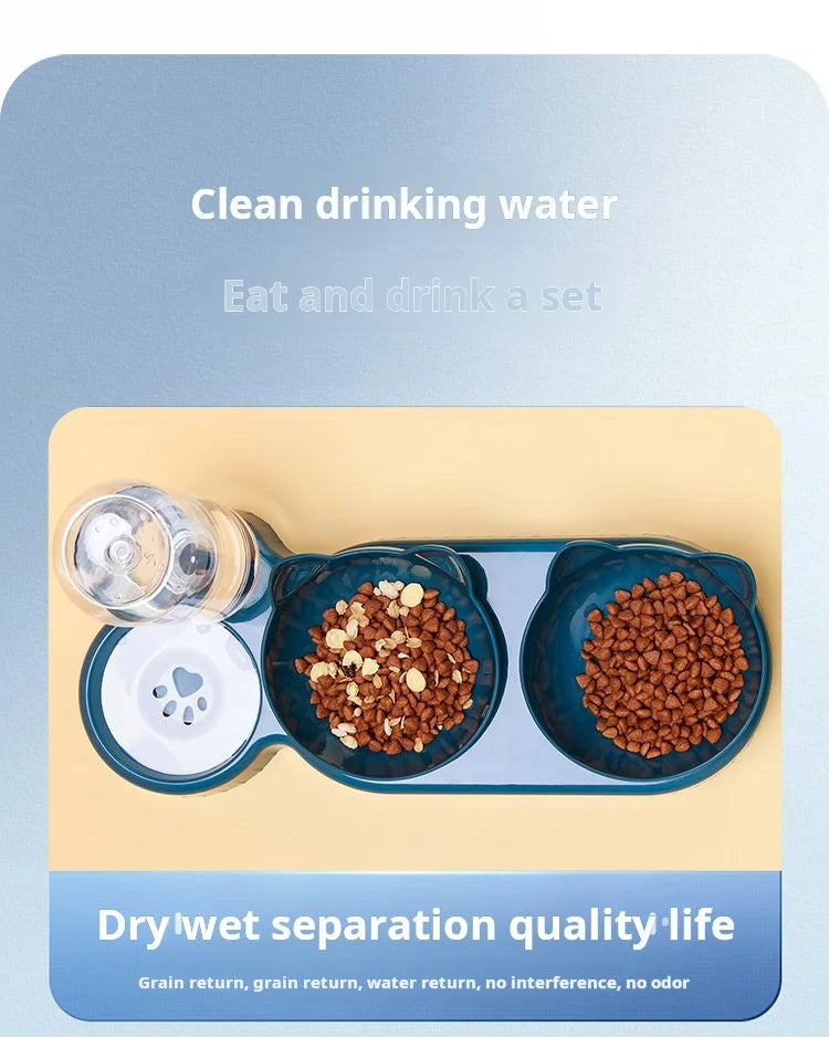 Pet Water Feeder Bowls With Gravity Dispenser For Pets