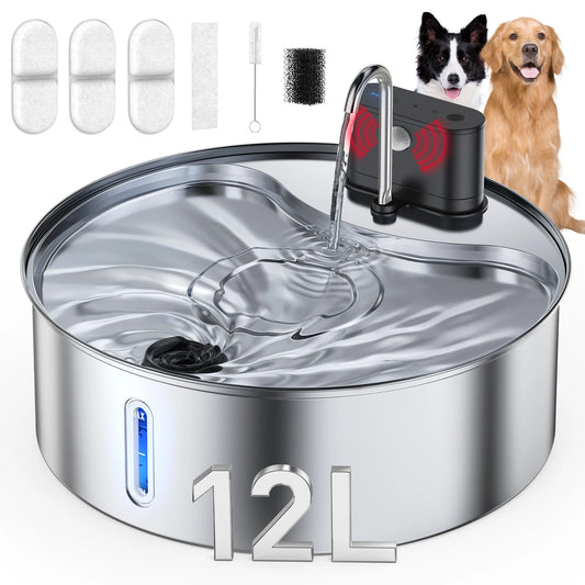 Cityflee Stainless Steel Pet Water Fountain With Motion Sensor