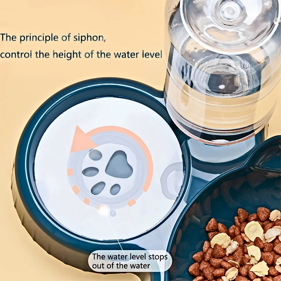 Pet Water Feeder Bowls With Gravity Dispenser For Pets