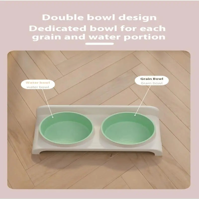 High Concerned Chemical Stainless Steel Elevated Double Bowls Pet Feeder