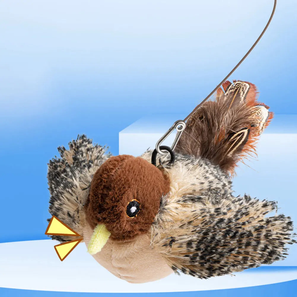 CN Guangdong Flying Bird Cat Toy Chirping Plush Interactive Kitten
