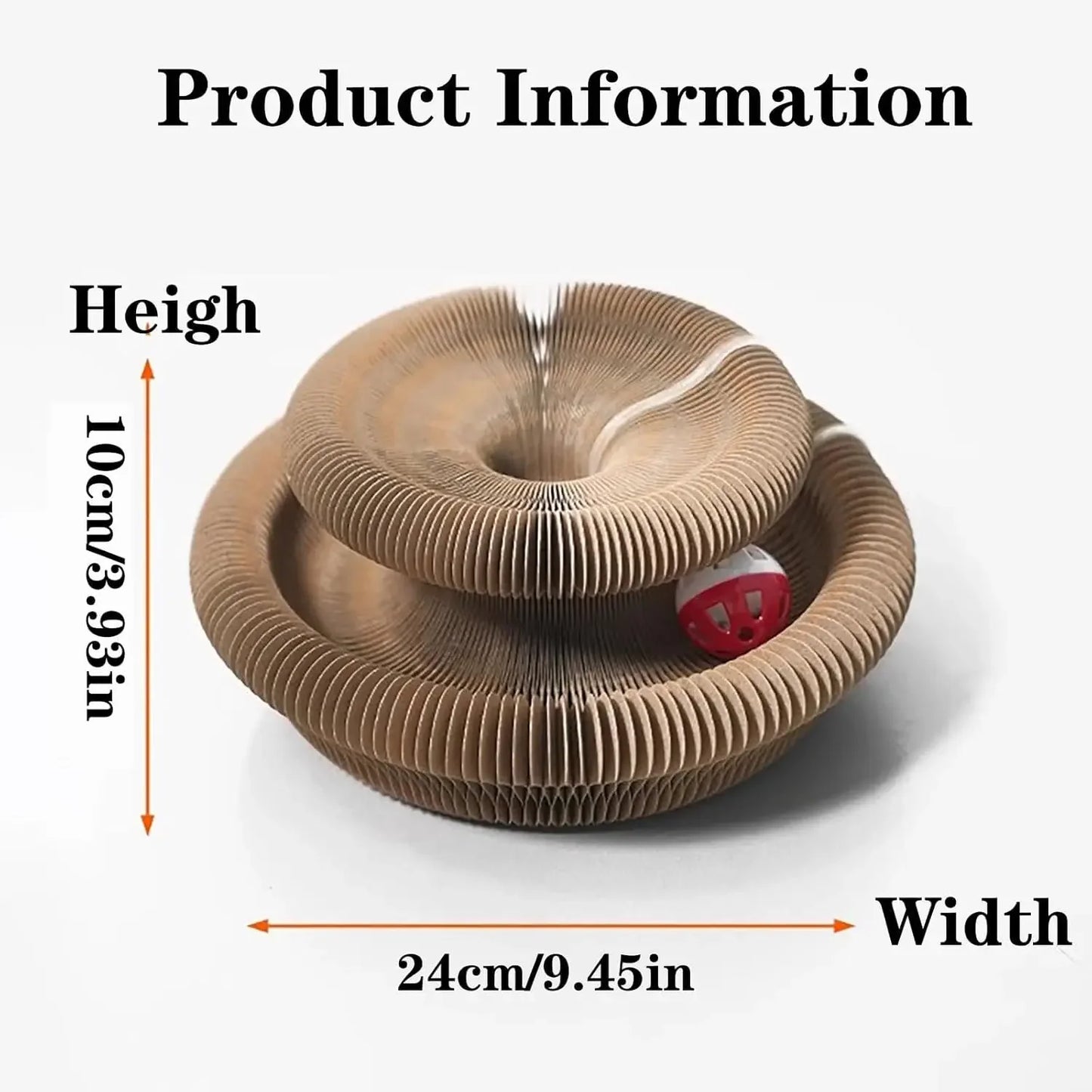 Kitty Kurlz Accordion Cat Scratching Board Toy