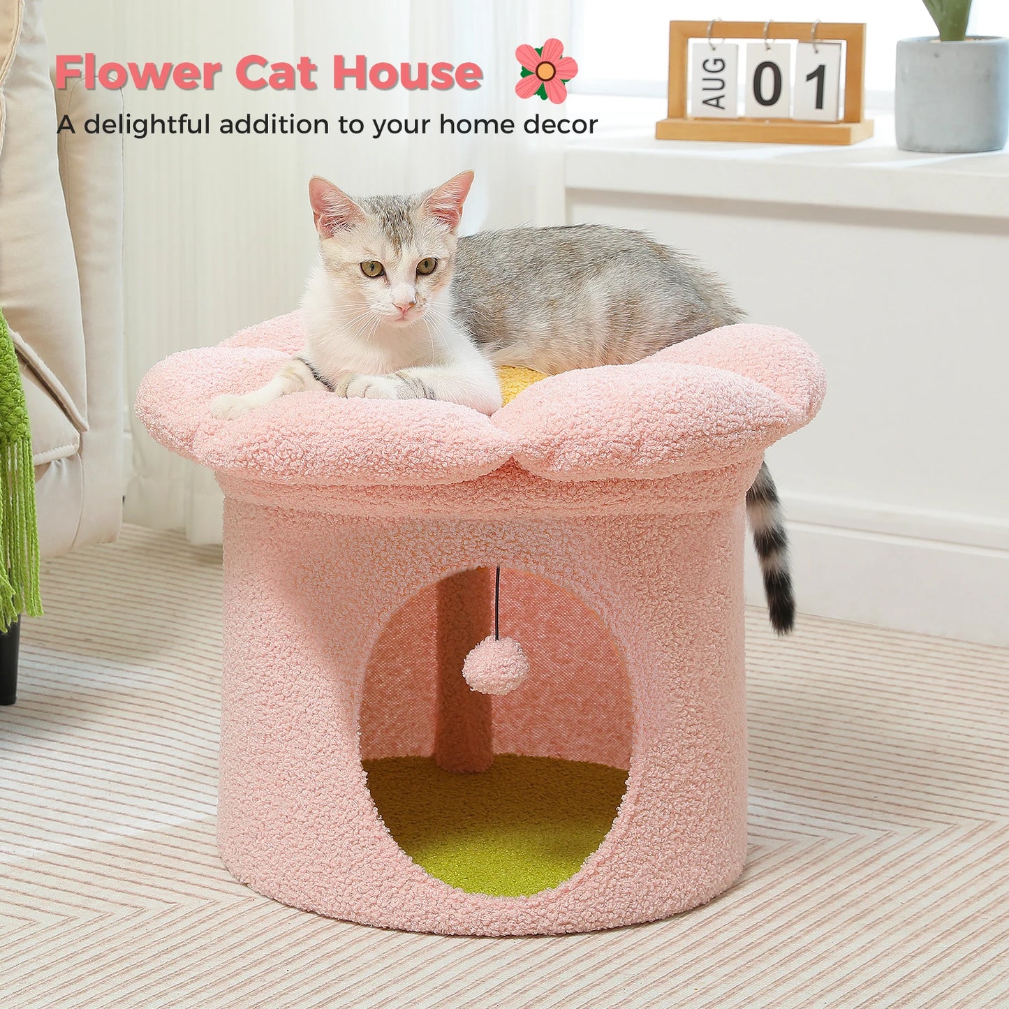 PAWZ Road Indoor Cat House With Removable Flower Bed