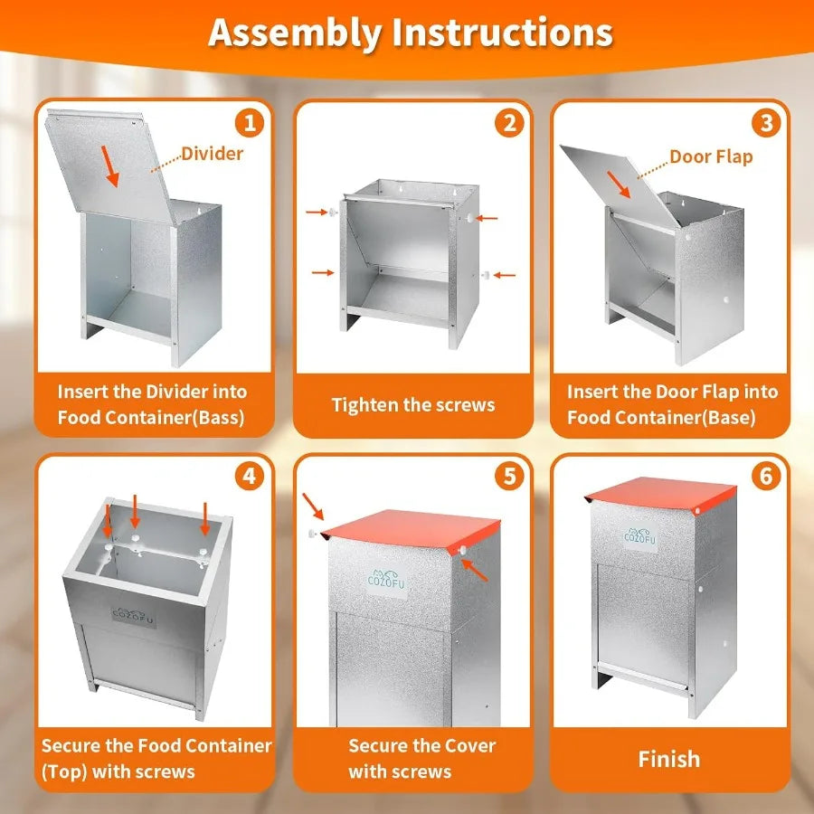 Hign-concerned Gravity Fed Dog Feeder With Water Bowl Outdoor