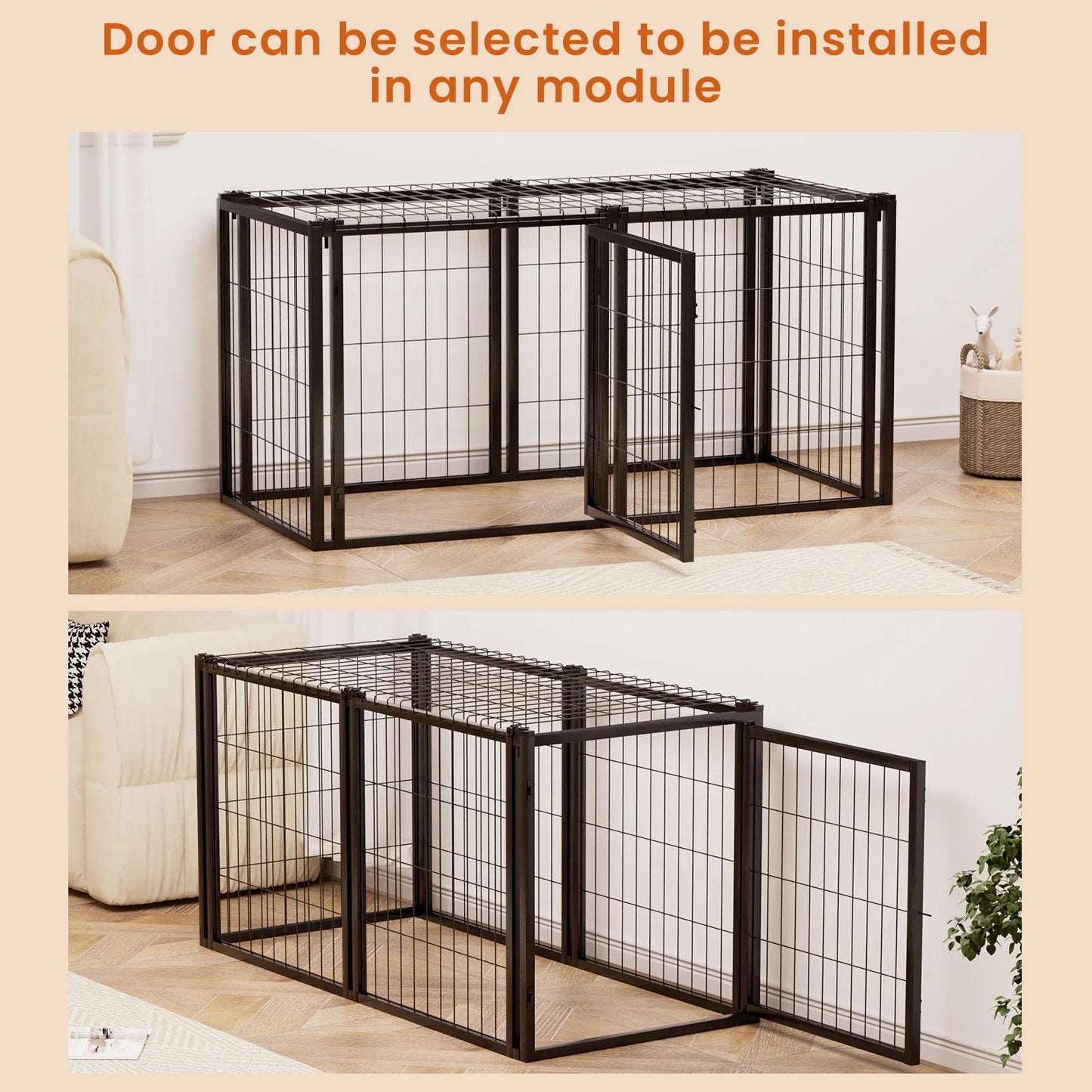 Iron Dog Crate Kennel For Small And Medium Dogs Indoor