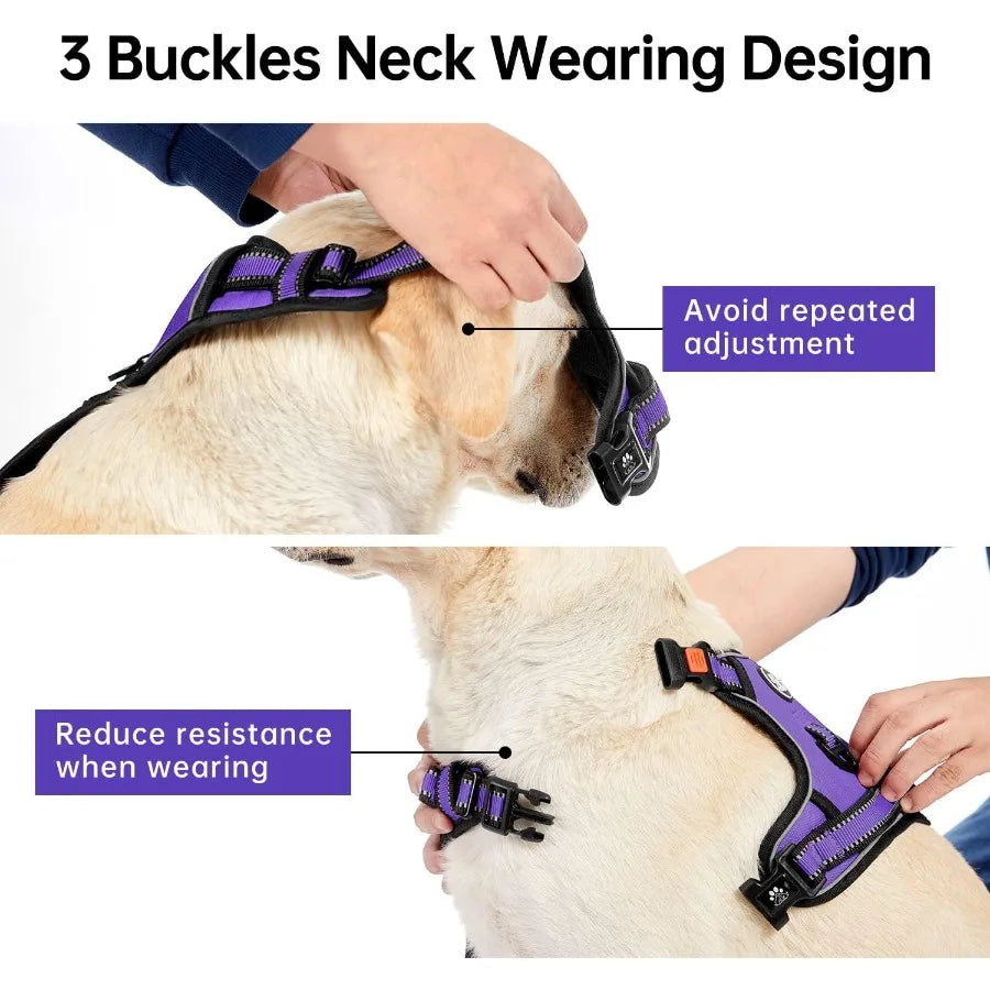 Hign-concerned No Pull Dog Harness Adjustable Fit