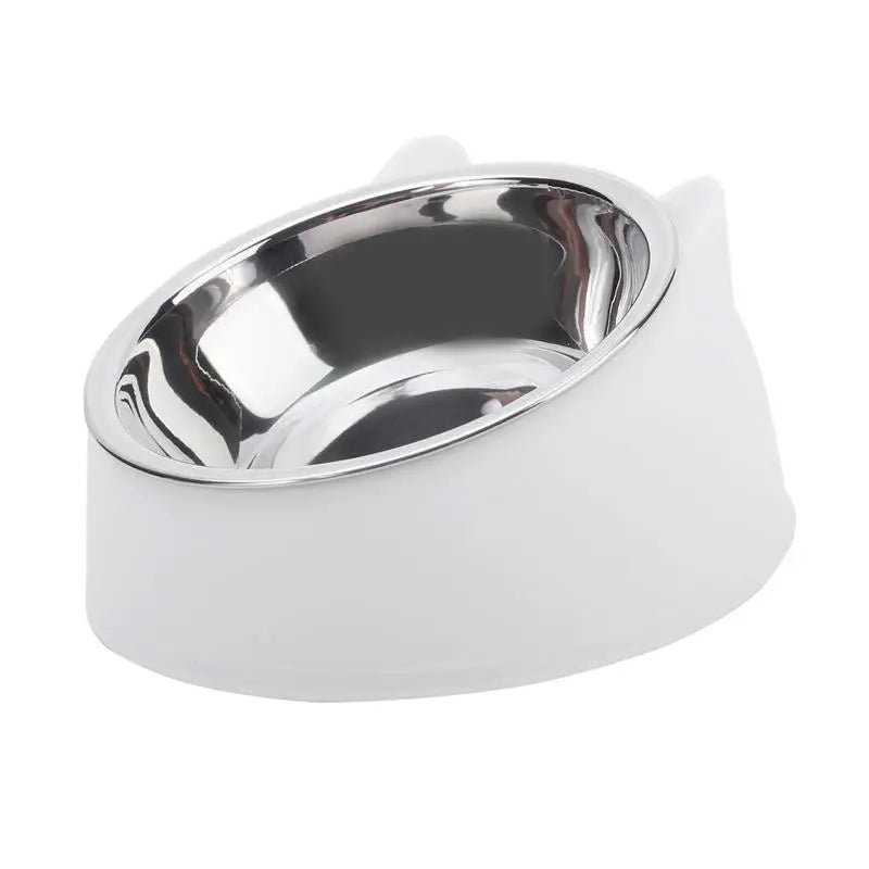 High-concerned Stainless Steel Cat Bowl for Easy Feeding