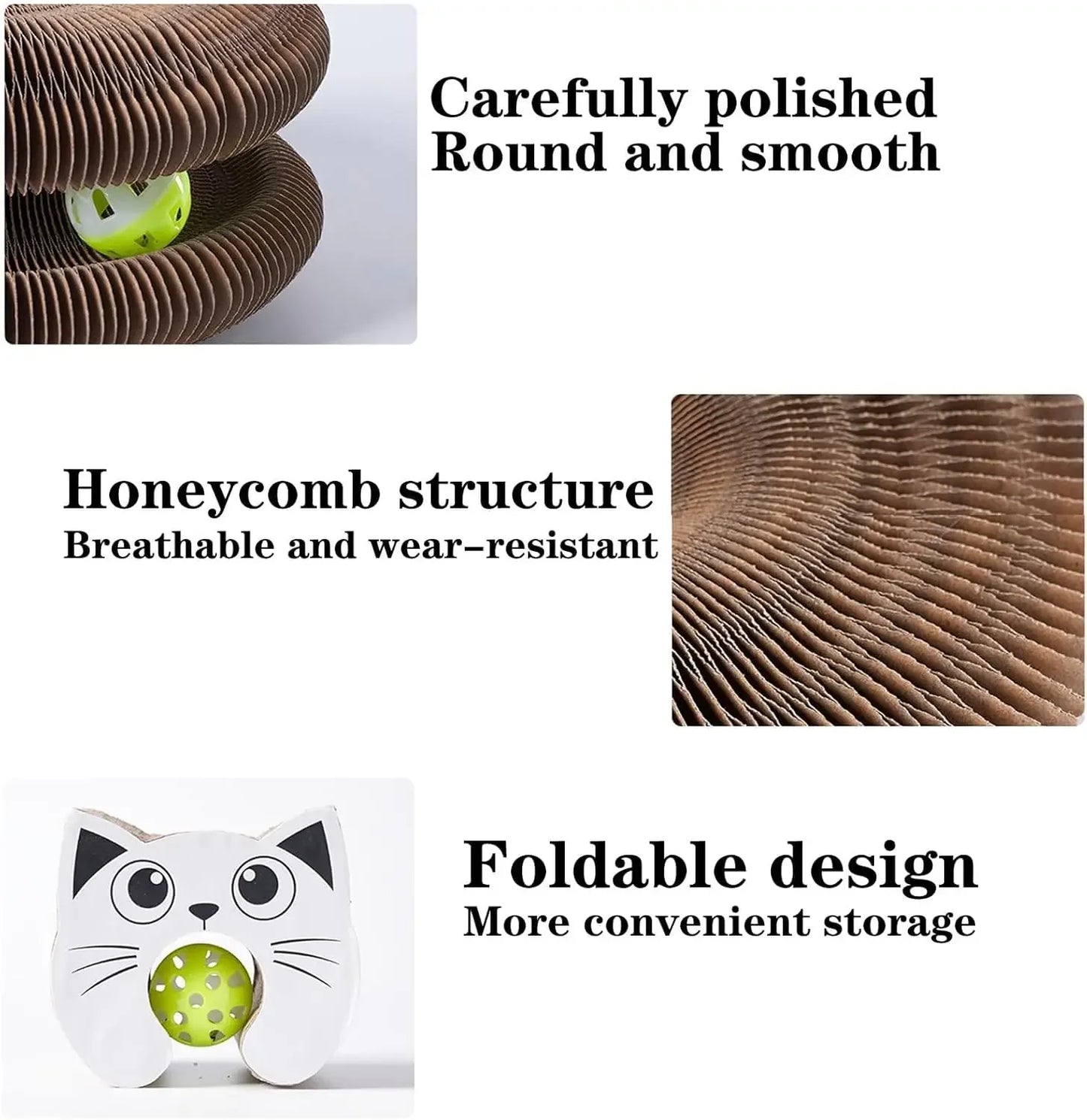 Kitty Kurlz Accordion Cat Scratching Board Toy