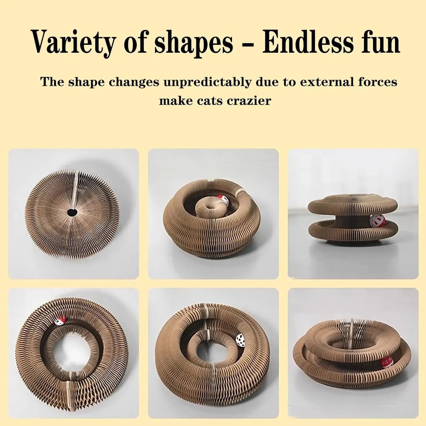 Kitty Kurlz Accordion Cat Scratching Board Toy