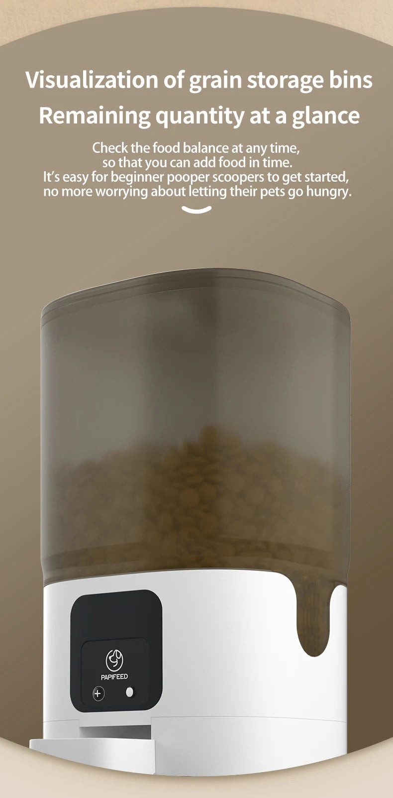 PAPIFEED Dual Bowl Smart Automatic Pet Feeder With WiFi