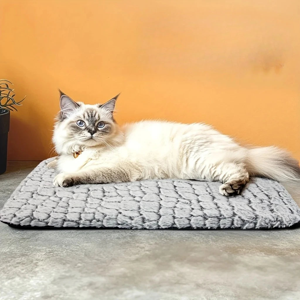 Self Warming Cat Bed With Faux Fur Heating Pad Indoor