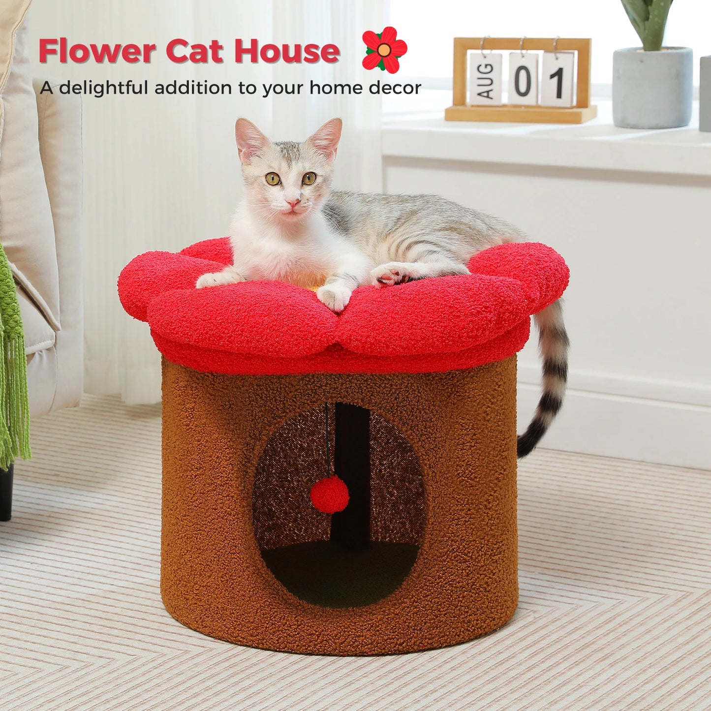 PAWZ Road Indoor Cat House With Removable Flower Bed