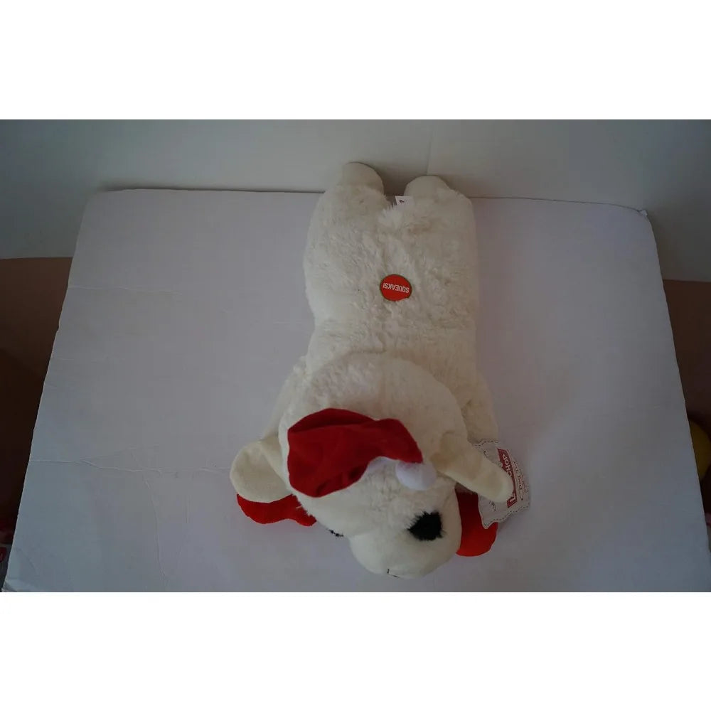 Hign-concerned Lamb Chop Plush Dog Toy With Santa Hat