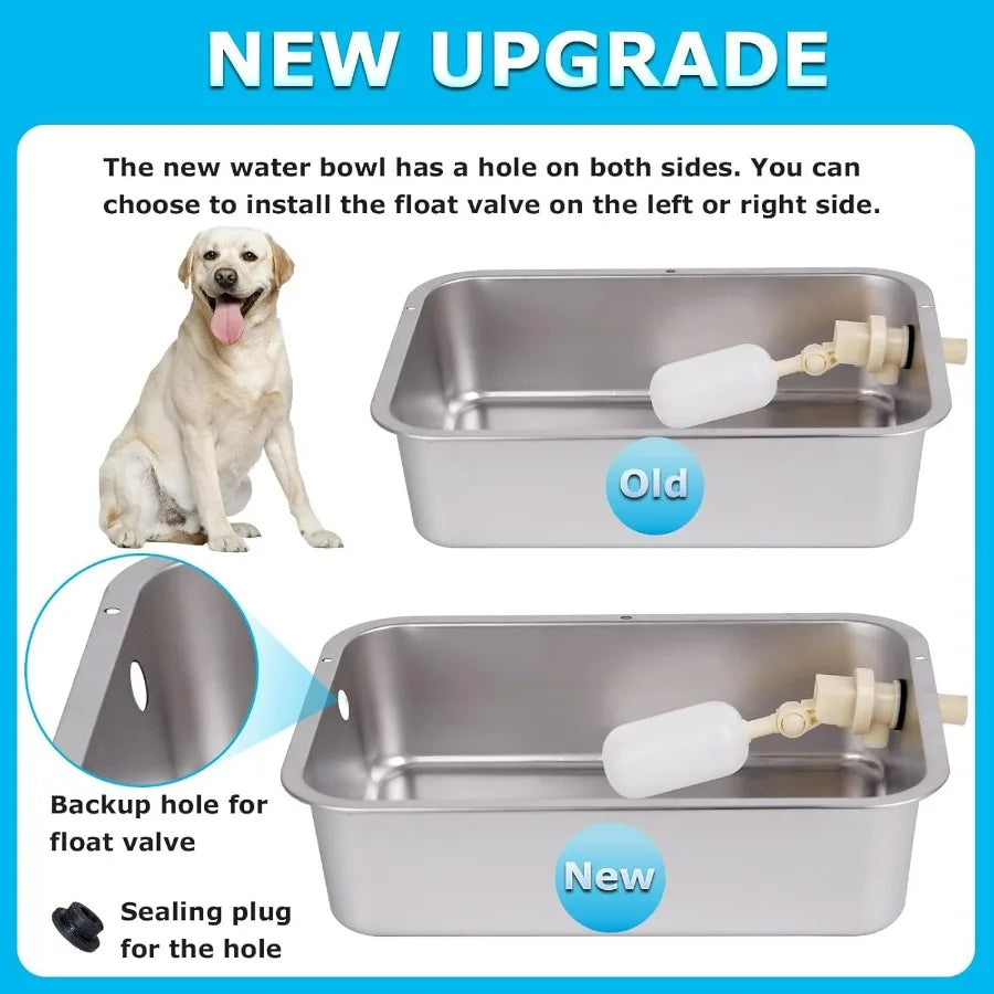 Hignconcerned Automatic Dog Water Dispenser With Stainless Steel Bowl