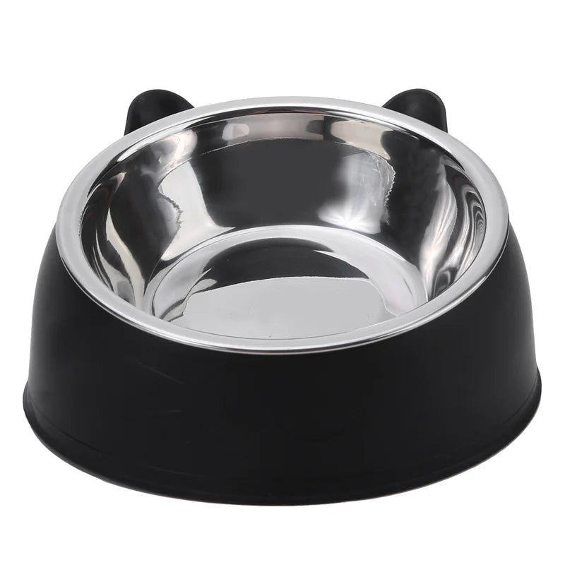 High-concerned Stainless Steel Cat Bowl for Easy Feeding