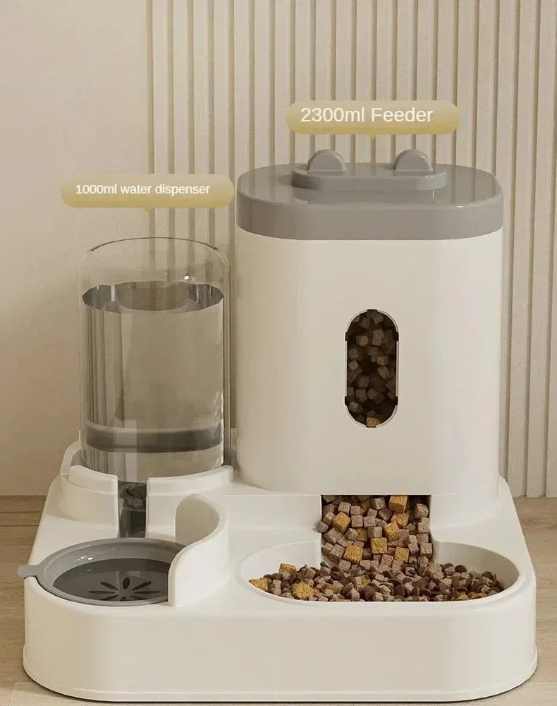 Automatic Pet Feeder For Cats And Dogs With Water Fountain