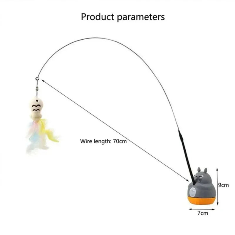 CN Zhejiang Cat Teaser Toy Wand With Bell And Feather