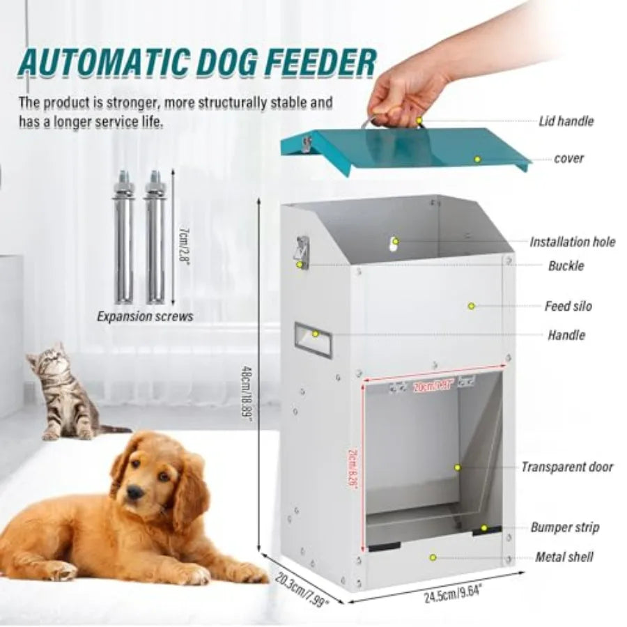 Hign-concerned Outdoor Galvanized Dog Feeder Gravity Dispenser