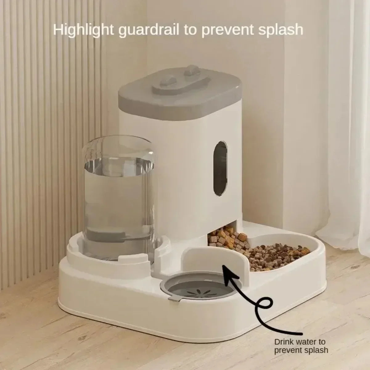 Automatic Pet Feeder For Cats And Dogs With Water Fountain