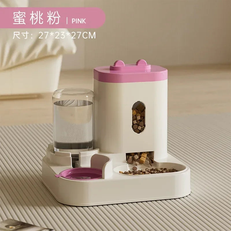 Automatic Pet Feeder For Cats And Dogs With Water Fountain