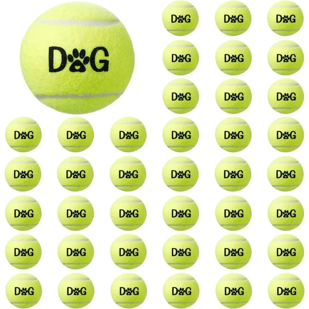 40 Pack Tennis Balls Dog Toys Bulk With Carrying Bags