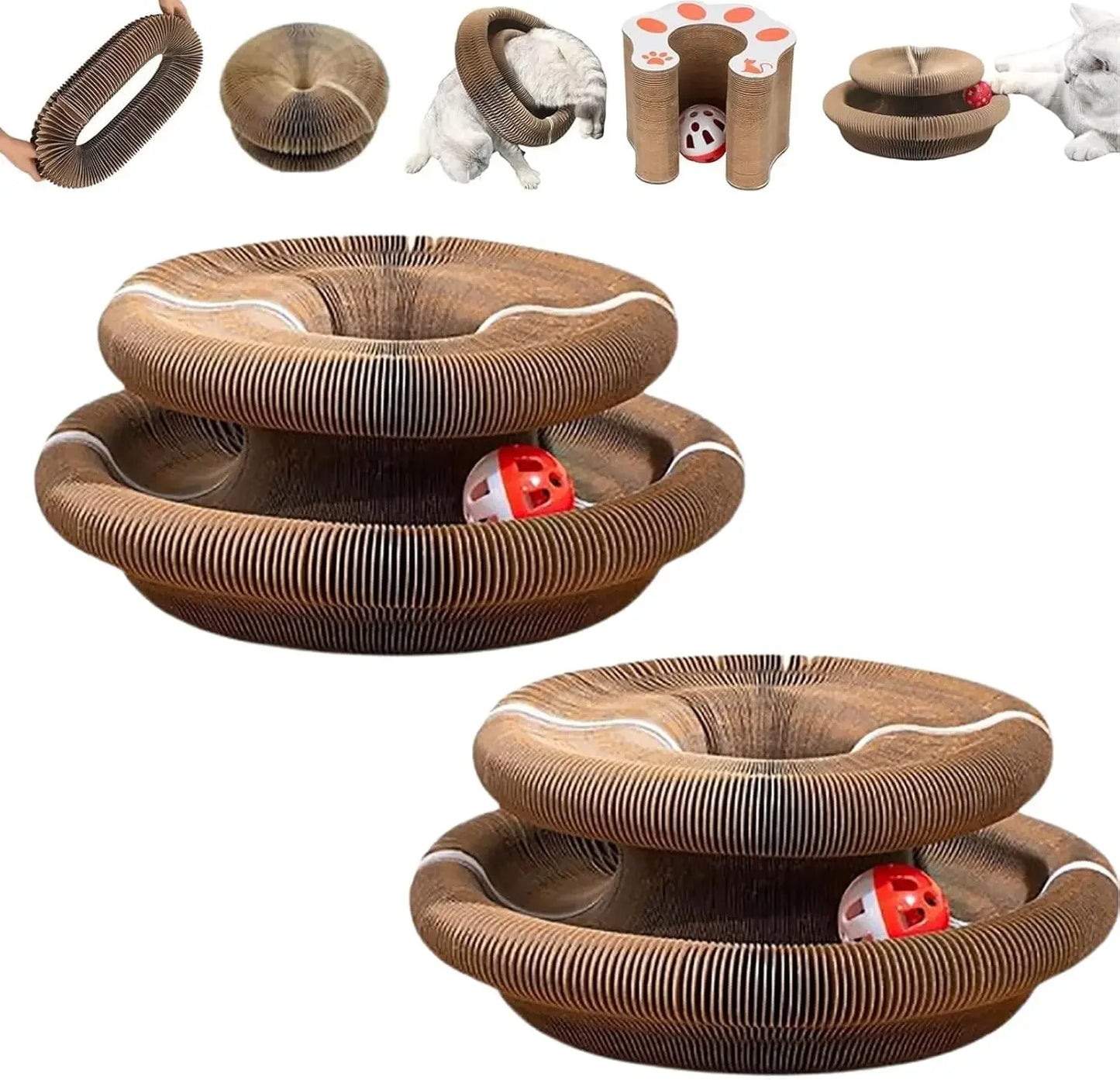 Kitty Kurlz Accordion Cat Scratching Board Toy