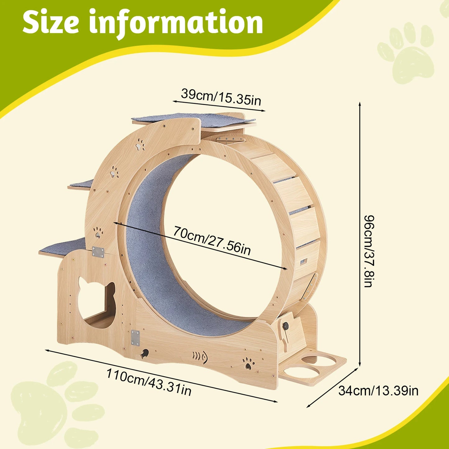 APWIKOGER Six In One Indoor Cat Activity Center Wooden Teaser