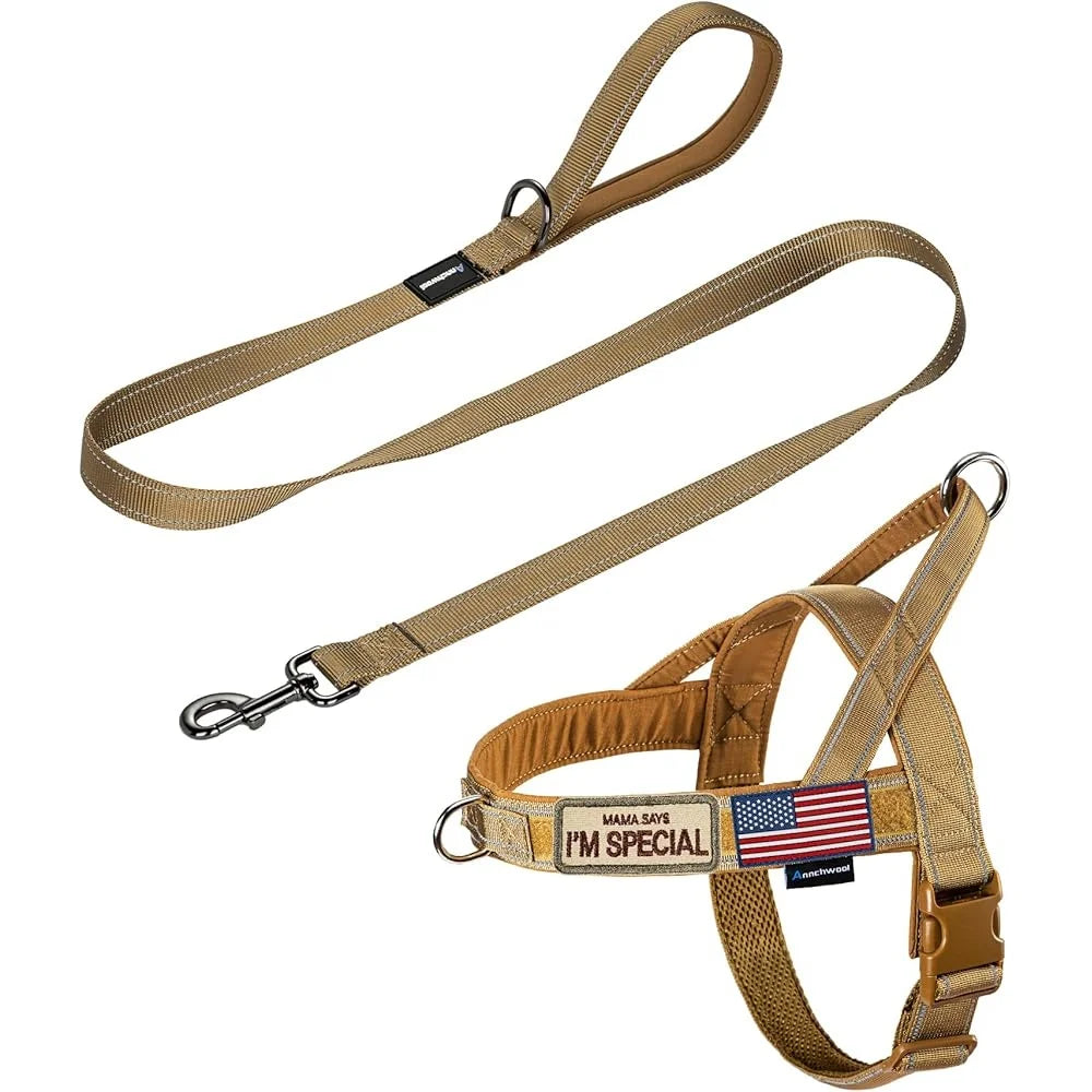 XMSJ Adjustable No Pull Dog Harness With Padded Handle Reflective