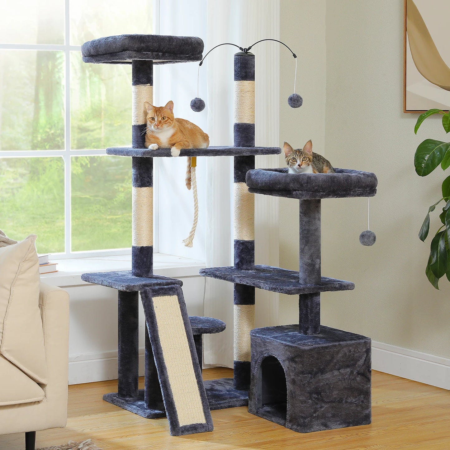 PAWZ Road Multi Level Cat Tree With Sisal Scratching Posts