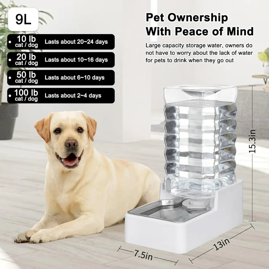 Hign-concerned Automatic Pet Water Dispenser With Gravity Fed Bowl