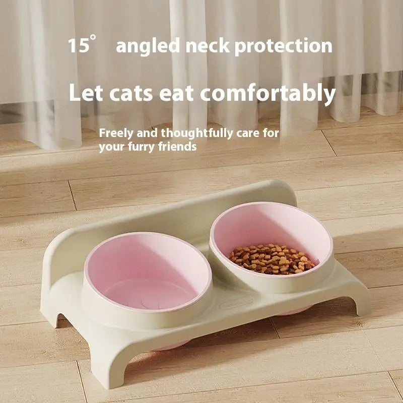 High Concerned Chemical Stainless Steel Elevated Double Bowls Pet Feeder