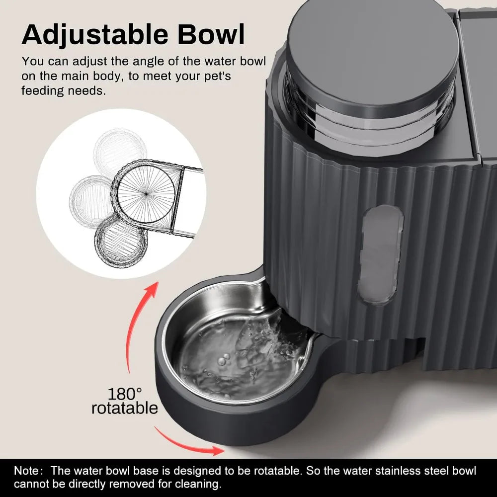 Hign-concerned Automatic Gravity Cat Food Feeder and Water Dispenser