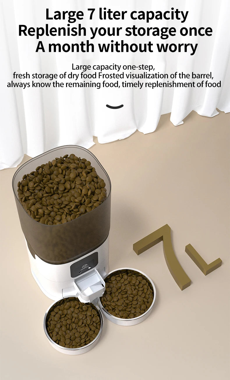 PAPIFEED Dual Bowl Smart Automatic Pet Feeder With WiFi