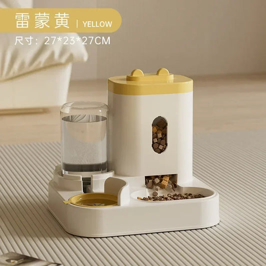 Automatic Pet Feeder For Cats And Dogs With Water Fountain