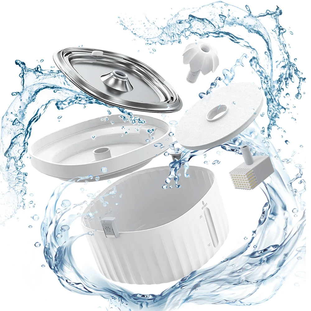 APETDOLA Cat Water Fountain Automatic Pet Water Dispenser Filtration