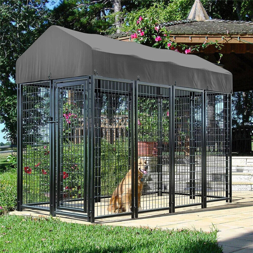 Borwarth Heavy Duty Dog Kennel With Metal Roof Shelter