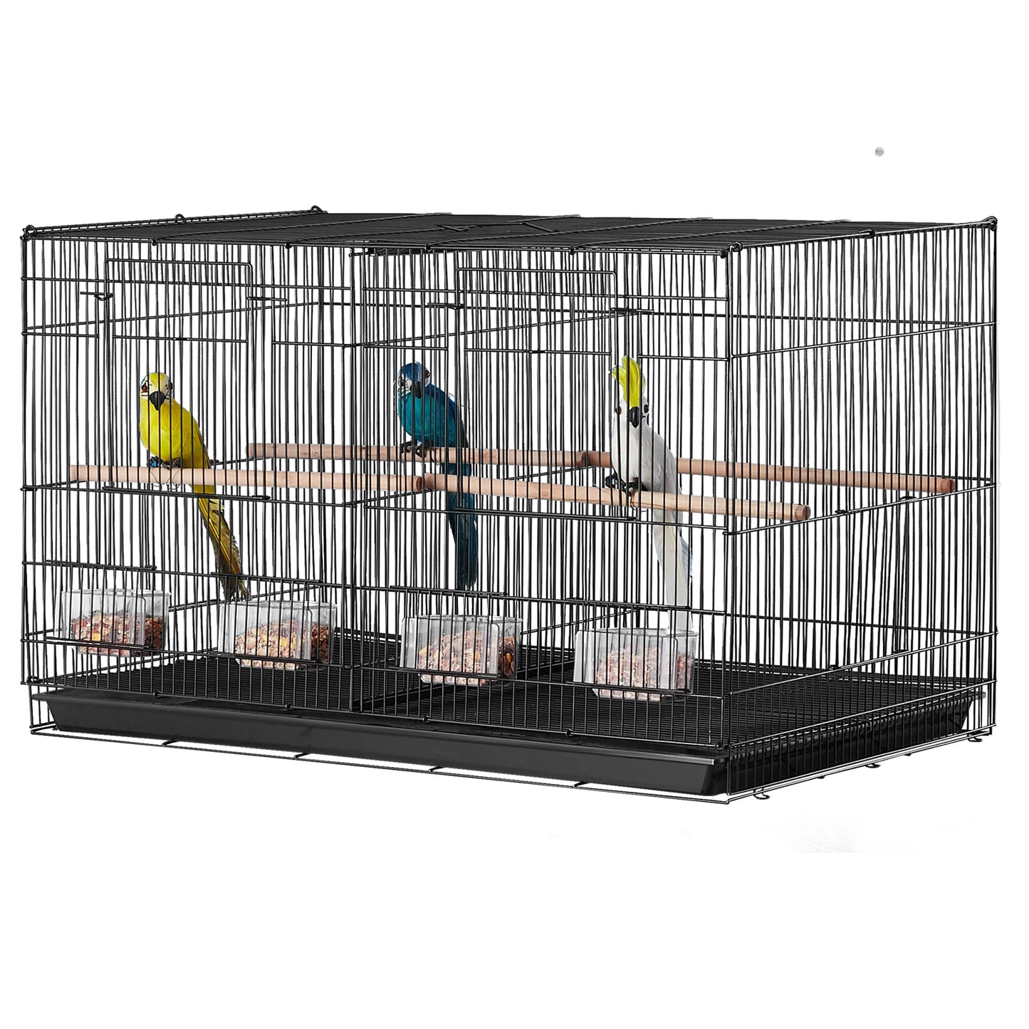 SucceBuy Flight Bird Cage Stackable Divider For Travel With Handle
