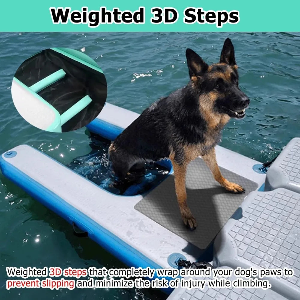 Pet Docking Platform Dog Ramp With 3D Steps EVA Pads