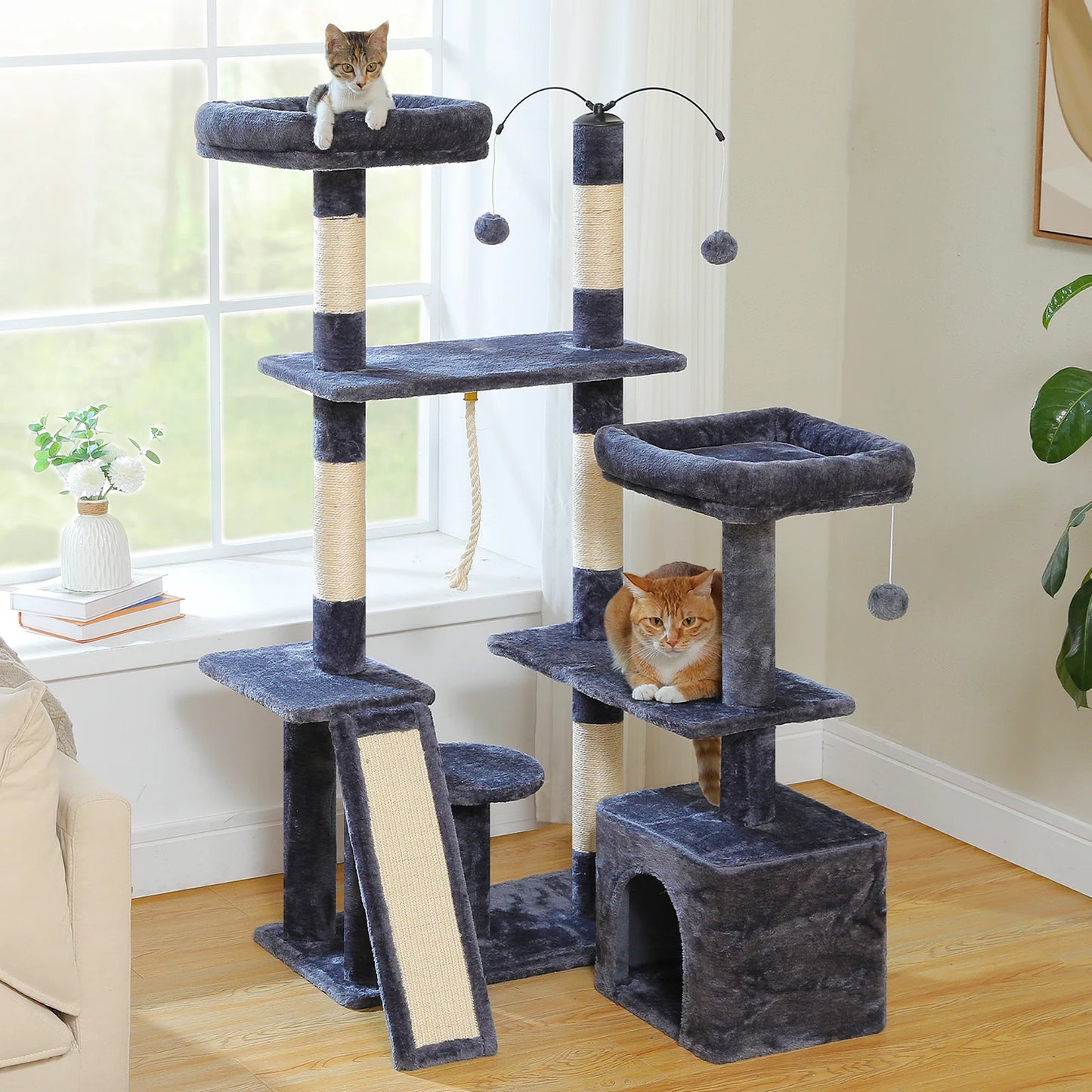 PAWZ Road Multi Level Cat Tree With Sisal Scratching Posts