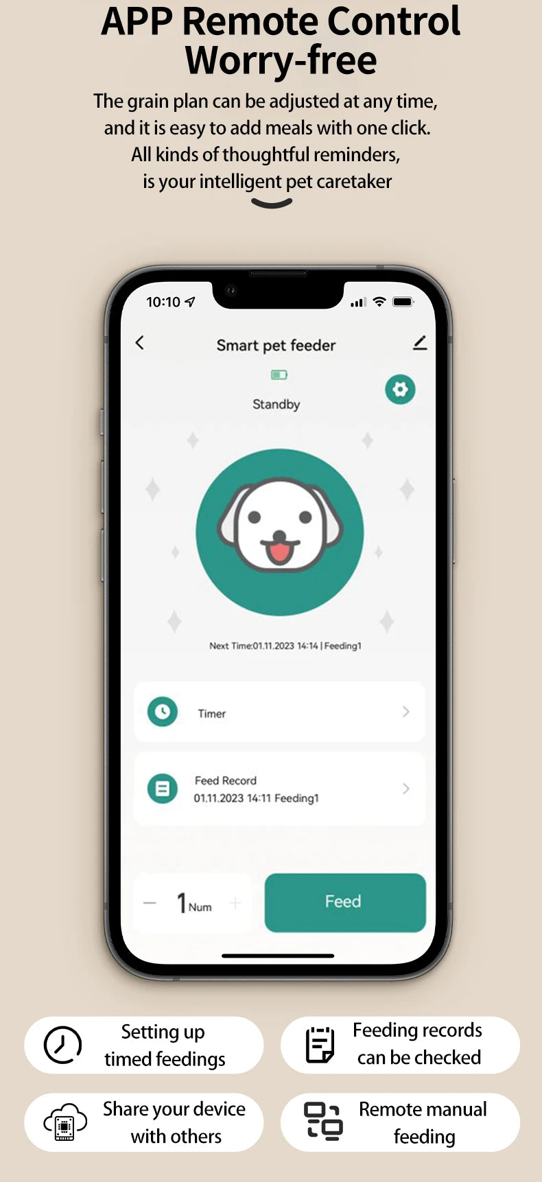 PAPIFEED Dual Bowl Smart Automatic Pet Feeder With WiFi