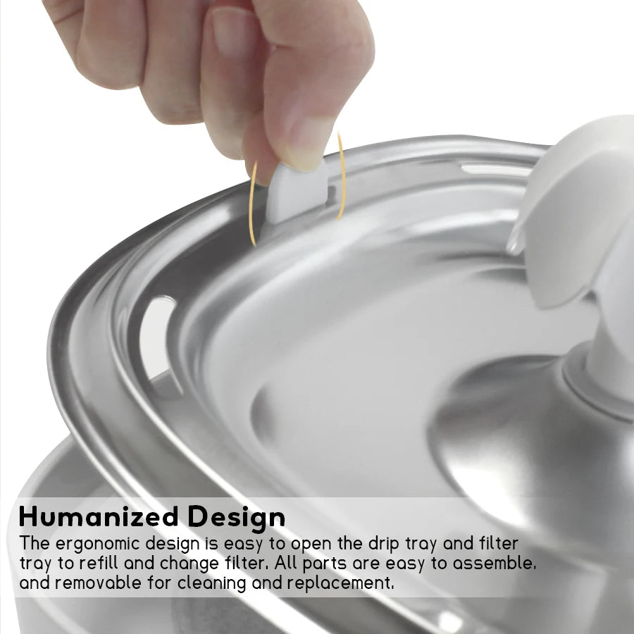 APETDOLA Cat Water Fountain Automatic Pet Water Dispenser Filtration