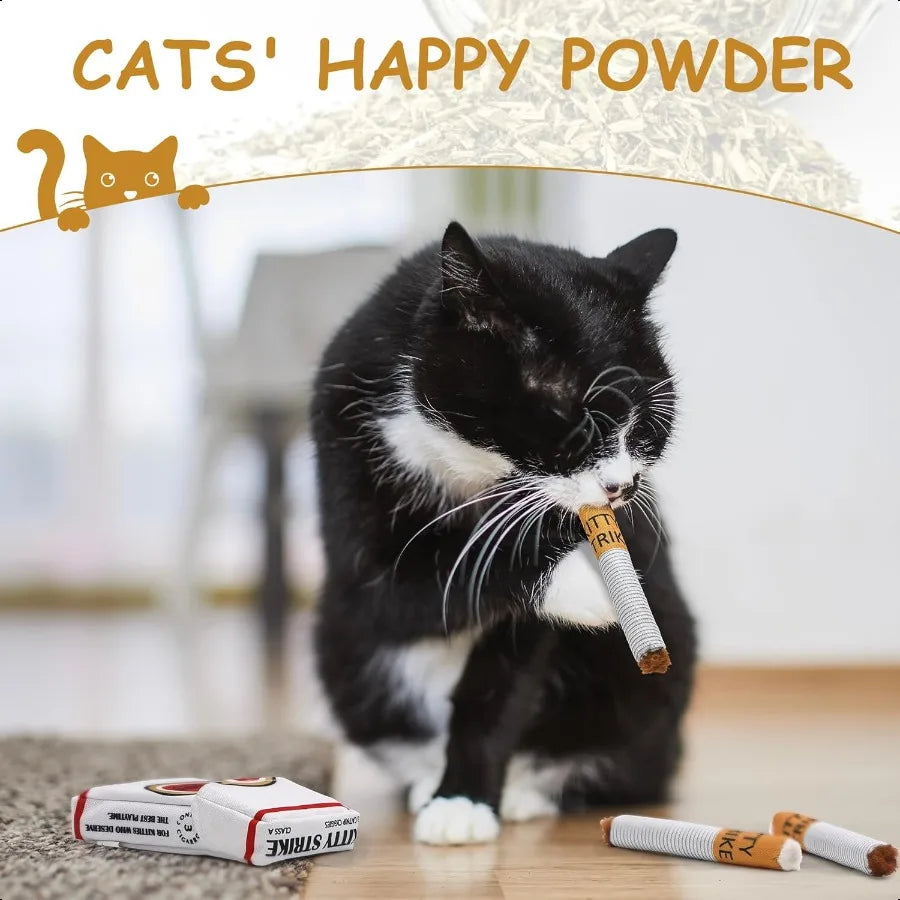 Catnip Toys For Cats Pack Of 3 Organic Catnip Filled Teether Kicker Toys