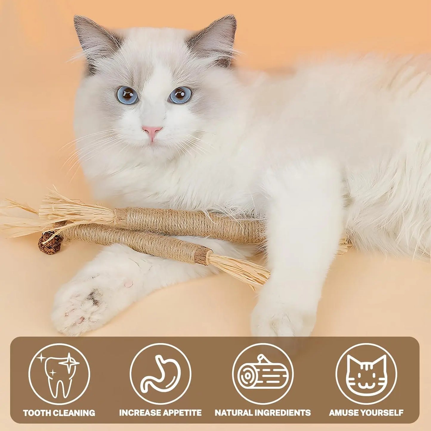 CN Silvervine Cat Chew Sticks Natural Dental Toy For Kittens