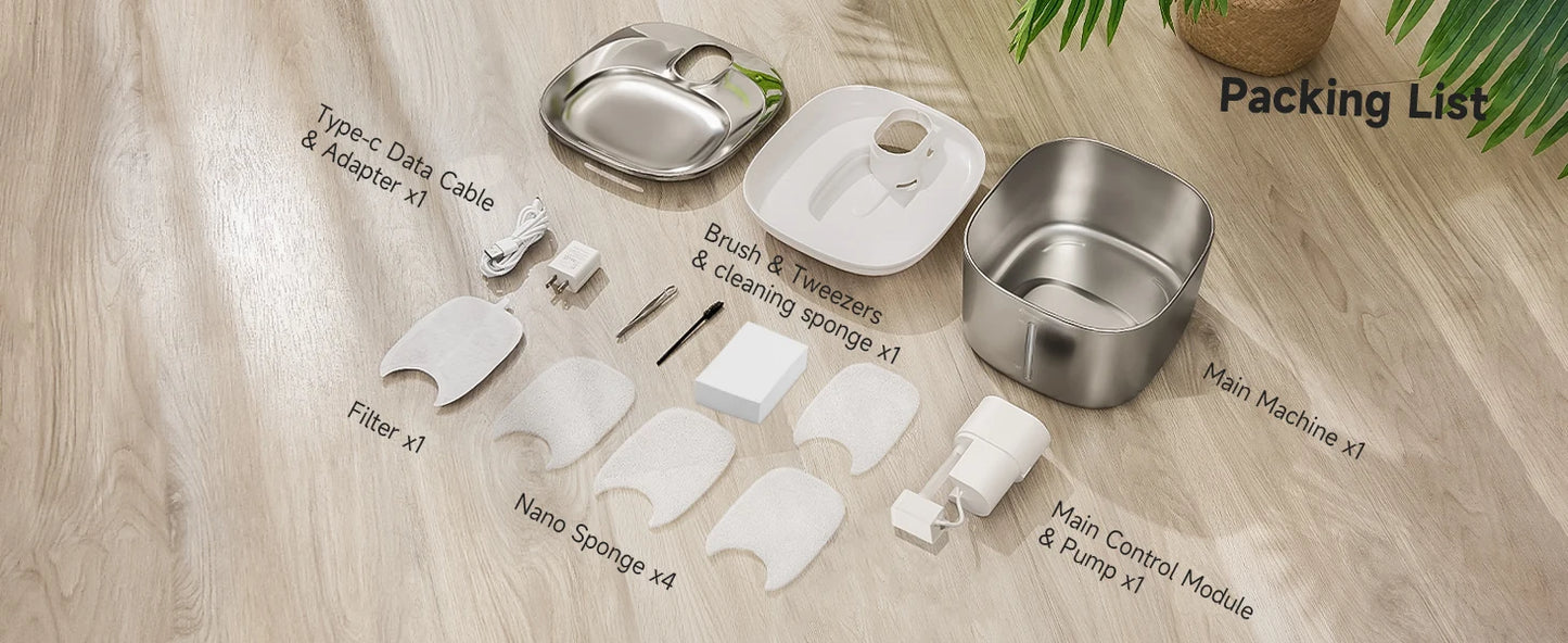 APETDOLA Wireless Cat And Dog Water Fountain Auto Sensor