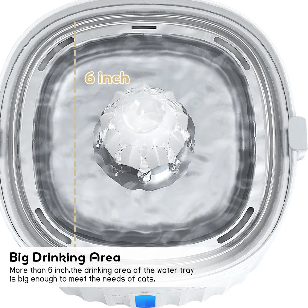 APETDOLA Cat Water Fountain Automatic Pet Water Dispenser Filtration