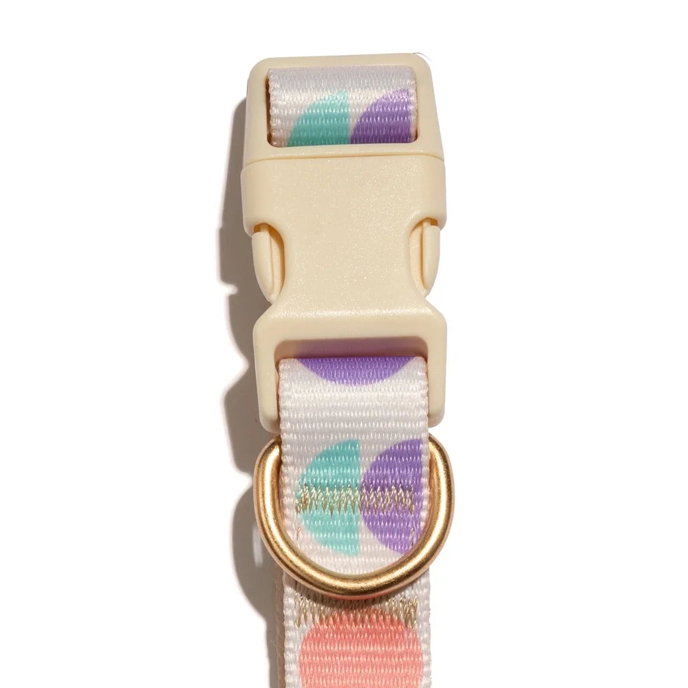 XMSJ Stylish Geometric Dog Collar Multicolor Abstract Print