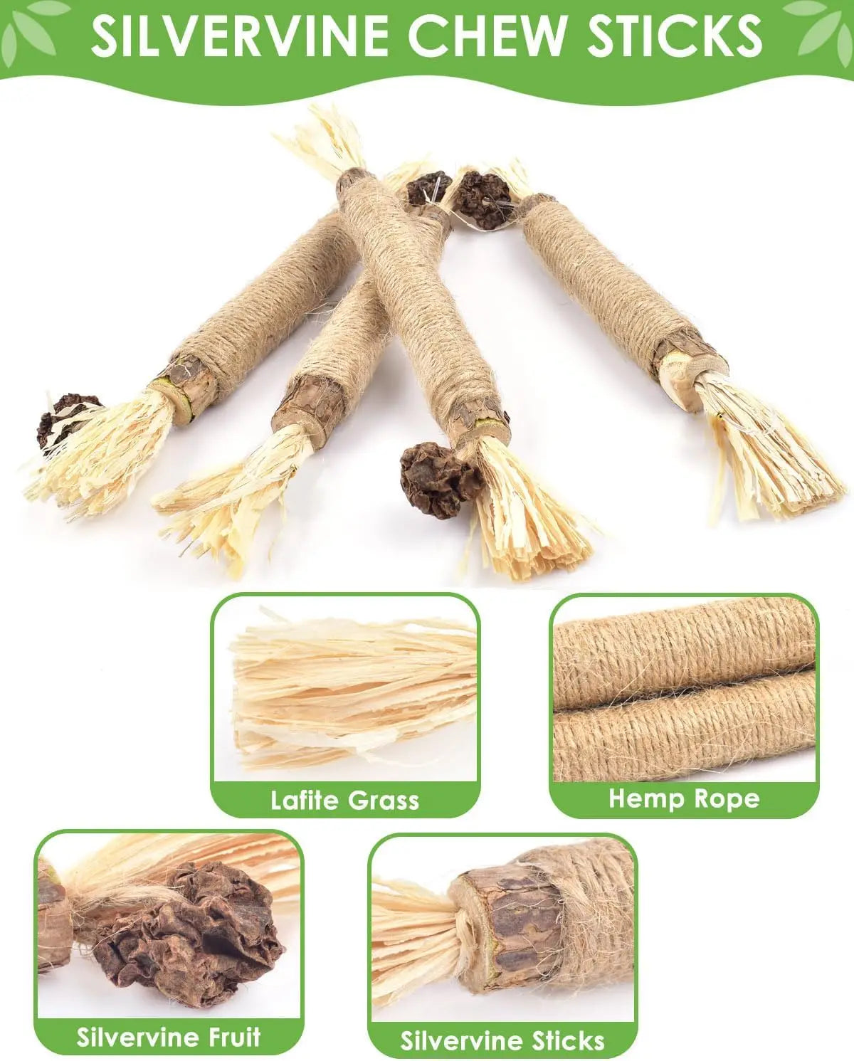 CN Silvervine Cat Chew Sticks Natural Dental Toy For Kittens